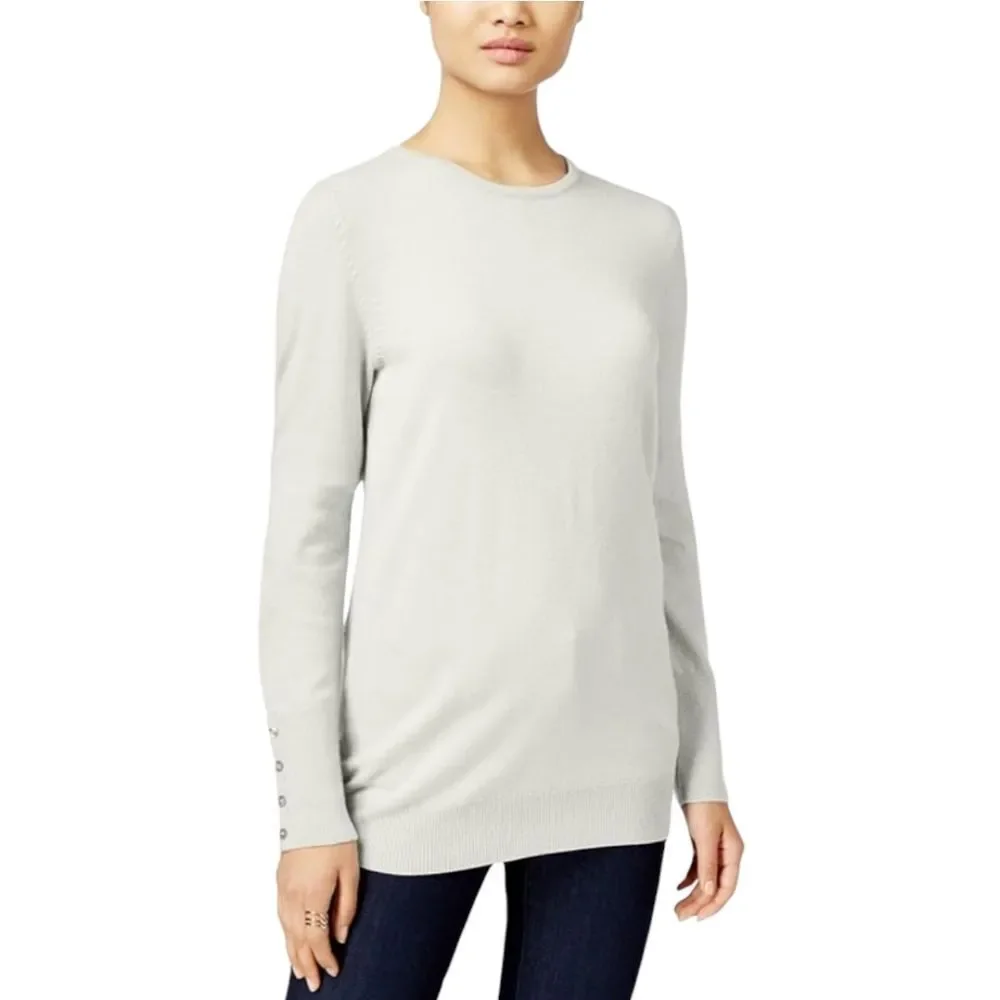 JM Collection Knit Sweater Off White Ivory Long Sleeve Size XL